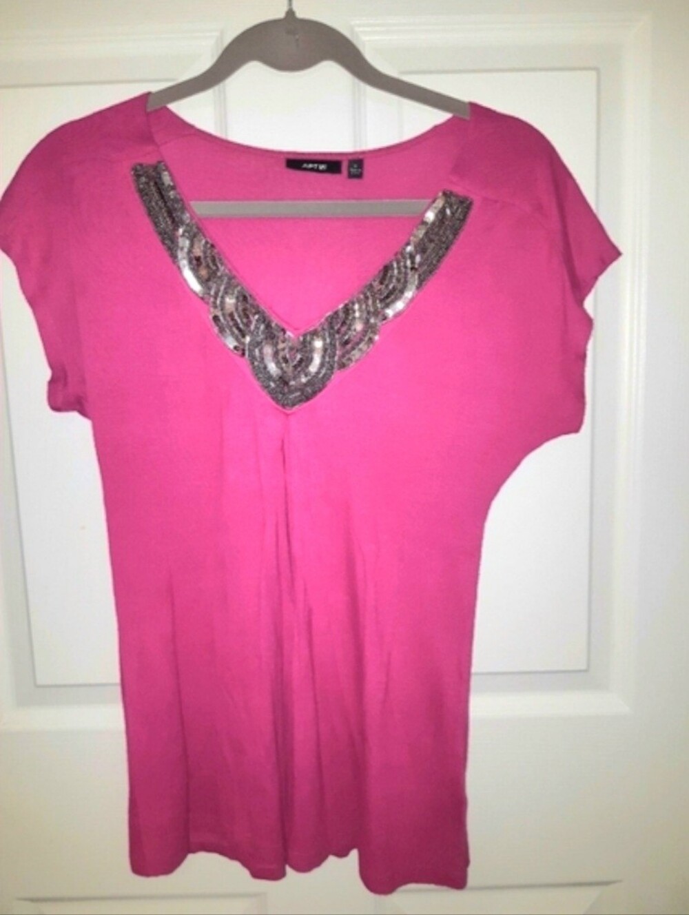 (M)🆕️🎀Apt 9🎀Aline Embellished Top Ptp 18"× L26"